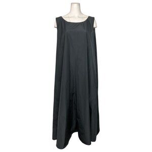 Marina Rinaldi Damasco Taffeta A-Line Maxi Dress 18 Navy Blue NEW